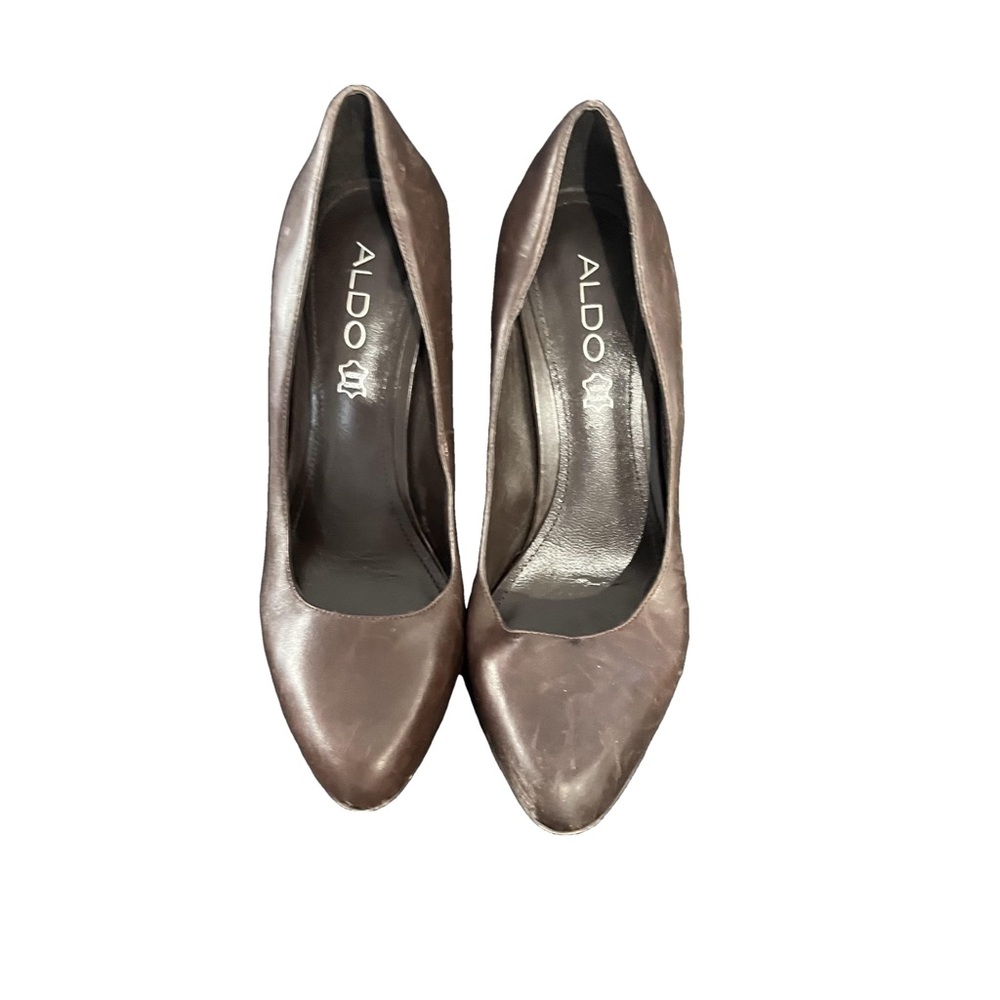 Aldo brown high heel shoes size 38 (7.5)